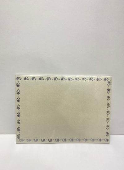 A4 Plain Designed Certificate Sheet Offwhite/Silver - Family book shop