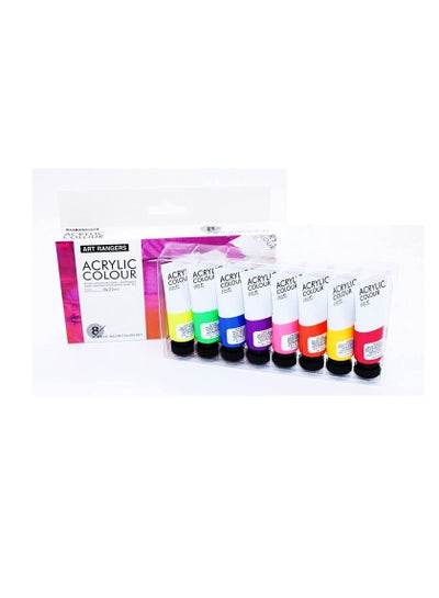 Acrylic Color 22ml Tube Set Of 8 Pcs - Multi Color - Family book shop