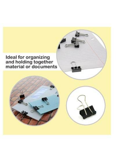 BLACK BINDER CLIPS (1X12) - Family book shop