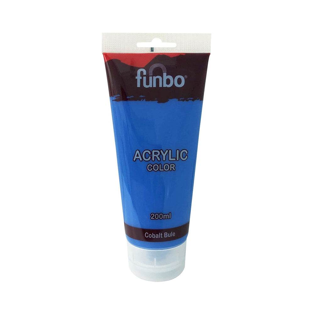 Funbo Cobalt Blue Acrylic Tube – 200 ml - Family book shop
