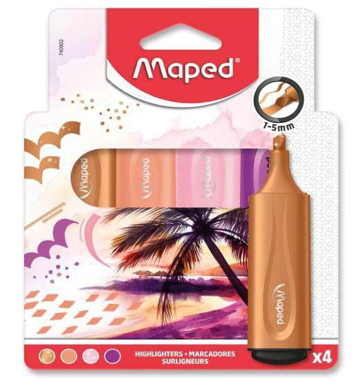 Maped - 4 Fluo'Peps Highlighters - Family book shop