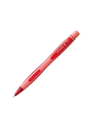Bright red 0.7mm red mechanical pencil with an ergonomic grip for smooth writing