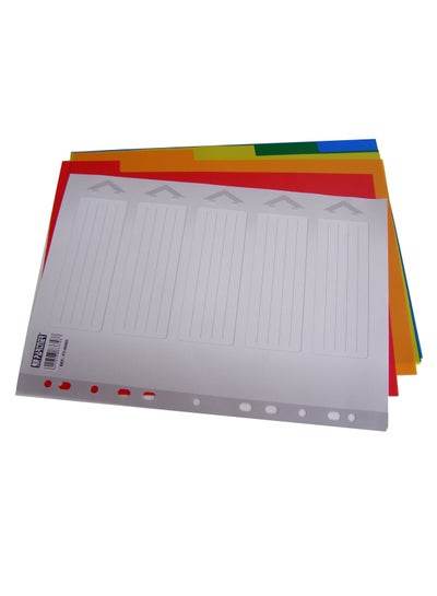 A4 PVC dividers 10 tabs 10 COLOR in assorted bright colors for organizing documents and files