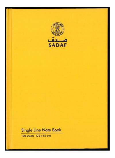 A5 hardcover notebook yellow with 100 sheets for note-taking and writing tasks
