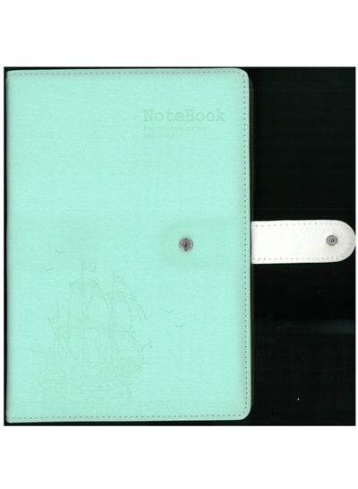Light Blue B5 hardcover notebook with a sleek design and button closure for note-taking and organization