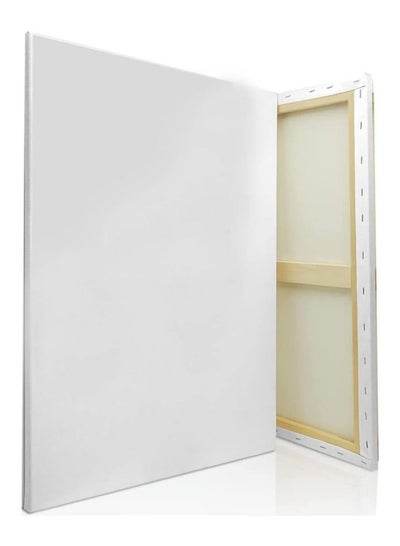 Pre-stretched blank canvas board 50x60 cm made of 280gsm cotton, ideal for painting projects.