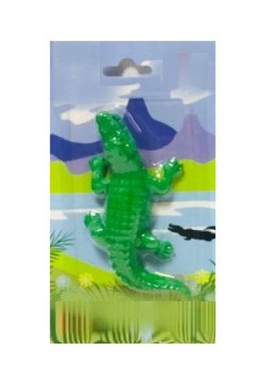 Crocodile pencil eraser in green color, perfect for kids and school supplies at Family Book Shop