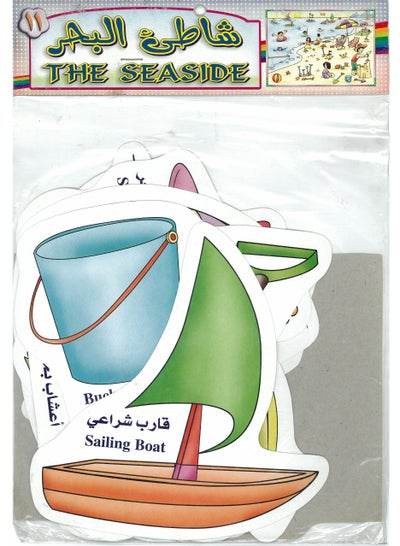 The Sea Side Flash Cards featuring colorful marine animals and objects, perfect for learning about the ocean