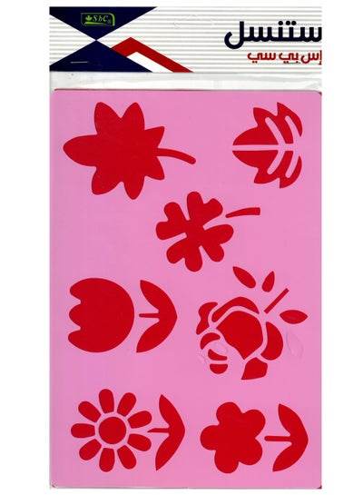 Kids flower drawing stencils set featuring various flower shapes for easy and fun art projects