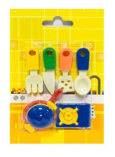 Kitchen eraser pack featuring colorful utensil shapes for fun and creative use in school or home