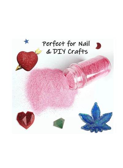 Light pink glitter shakers ideal for nail art and DIY crafts with easy dispensing design