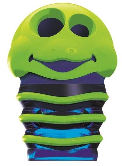 Green luxury pencil sharpener with cute panda and penguin designs, perfect for kids and school supplies