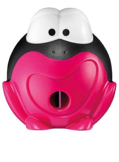 Luxury pencil sharpener in pink featuring adorable frog design, perfect for cheerful classroom use