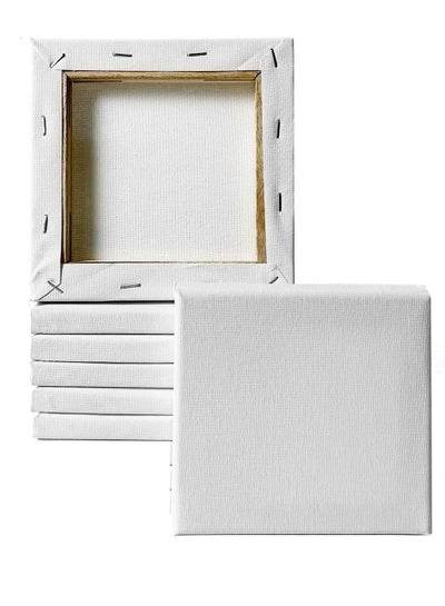 Pre-stretched canvas board 15x15 cm ideal for painting and crafting projects