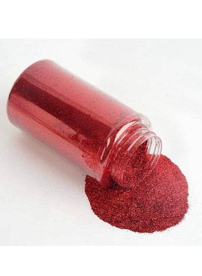 Red glitter shakers with vibrant sparkles, perfect for arts and crafts projects