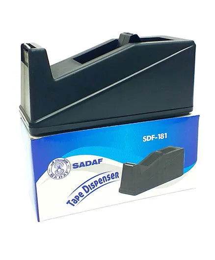 Sadaf tape dispenser black, sleek design with easy-loading mechanism for office and home use