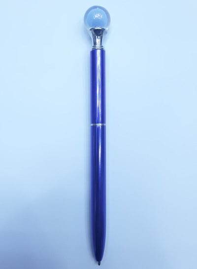 1-Piece unique design blue ballpoint pen with a sleek body and stylish top for elegant writing