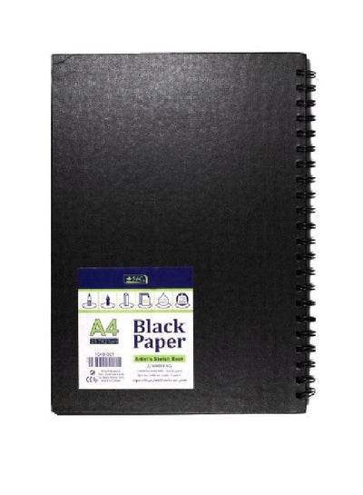 A4 artist sketch book with black paper for creative drawing and artwork