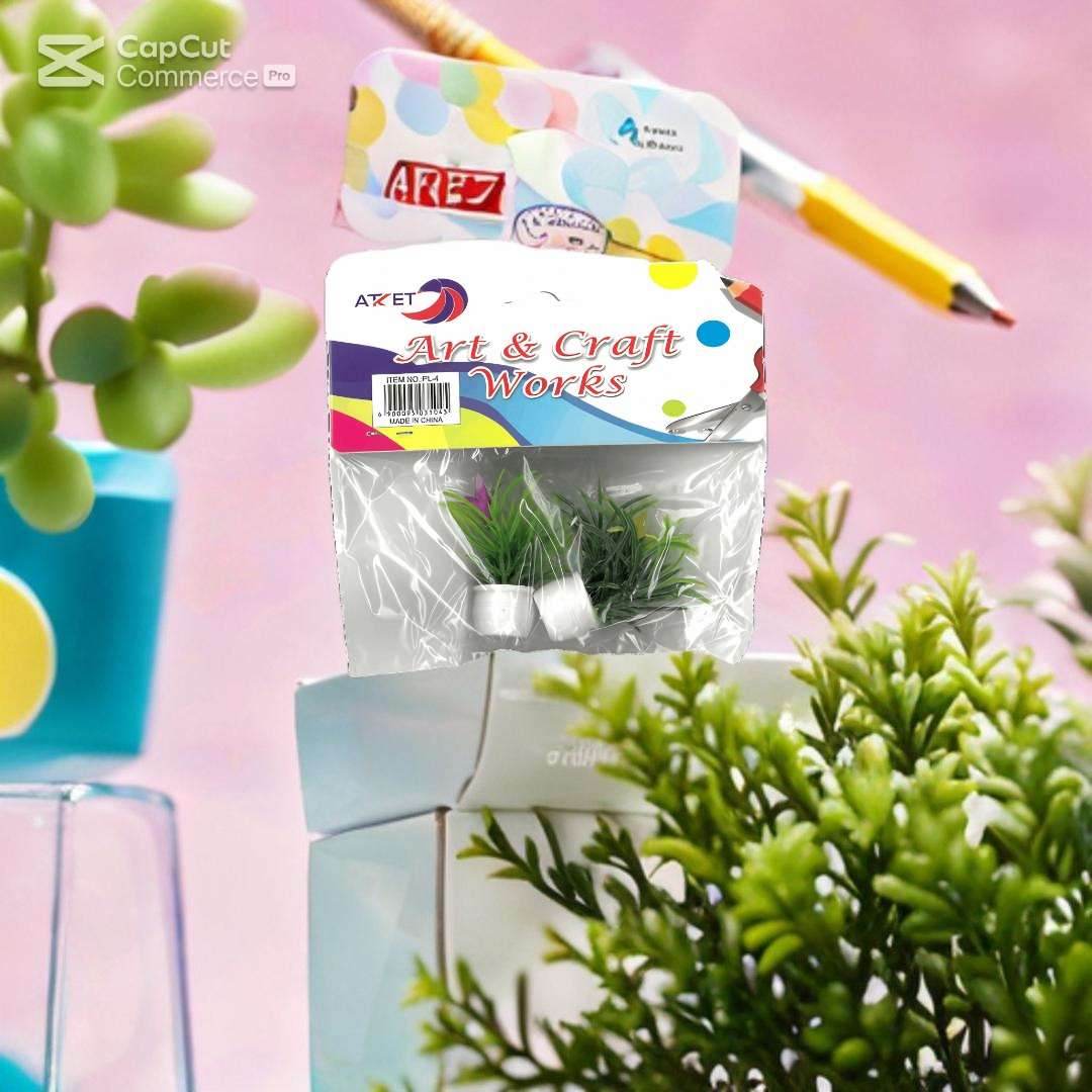 "ATZET Miniature Potted Plants for Craft Projects"