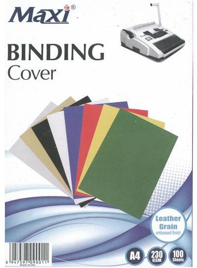 Maxi A4 blue binding covers 230gsm with assorted colors for durable document protection