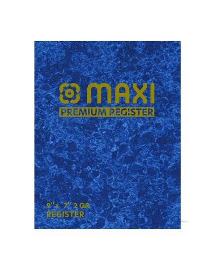 Blue Maxi Premium Register Book 9x7 inch 2QR 60gsm 96 sheets for organizing notes and records