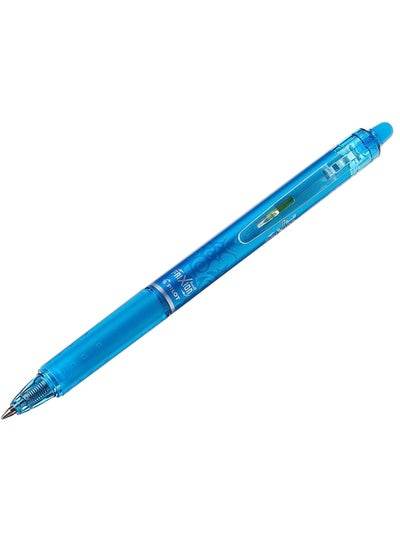 Pilot Frixion erasable pen in blue with a clear gel grip for smooth writing and easy corrections