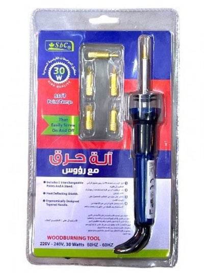 30W soldering gun set with interchangeable tips for versatile woodburning projects