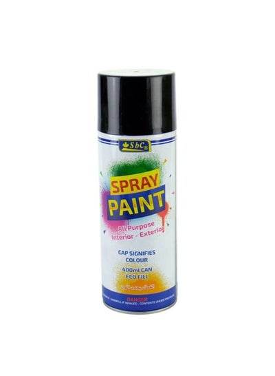 400ml interior exterior spray Black paint in a colorful can for versatile applications