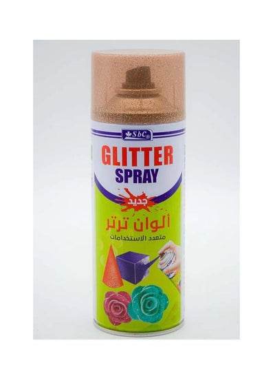 Brown glitter spray paint 400ml can for crafting and decorating projects