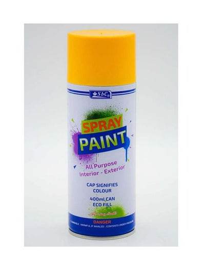 Interior Exterior Spray Paint 400ml in yellow can for versatile home and outdoor use