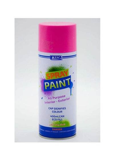 Pink spray paint 400ml can for all-purpose interior and exterior use