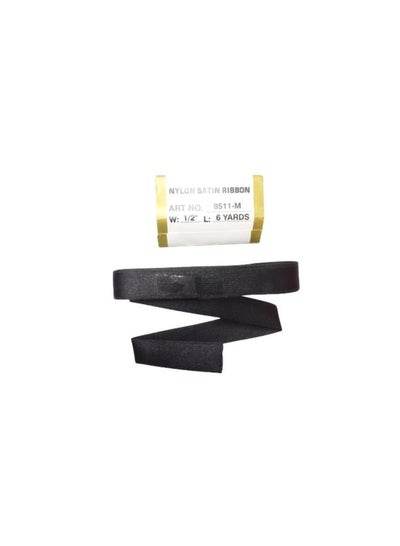 Single faced black ribbon in 1.5 inch width and 6 yards length for crafting and gift wrapping