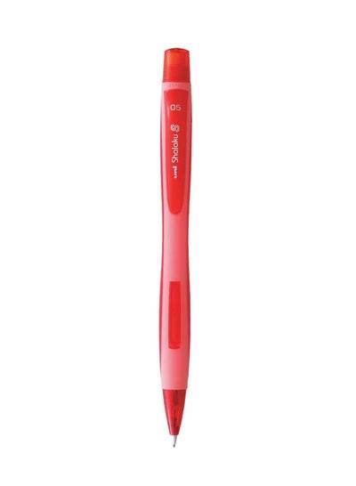 Uni mechanical pencil 0.5mm red with a comfortable grip and sleek design for precise writing