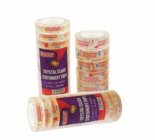 1/2 crystal clear ststionary tape 8/ pcs/ shrink-35yrds - Family book shop