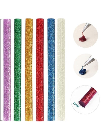 12 Piece Small Glitter Glue Gun Stick Set - Family book shop