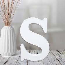 4.5X0.5 Inch White Wood Letter from A to Z in sperate - Family book shop