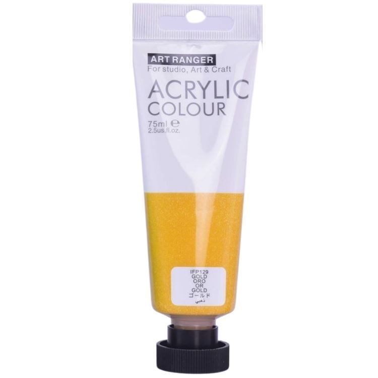 ACRYLIC CRAFT PAINT 75ML GOLD - Family book shop