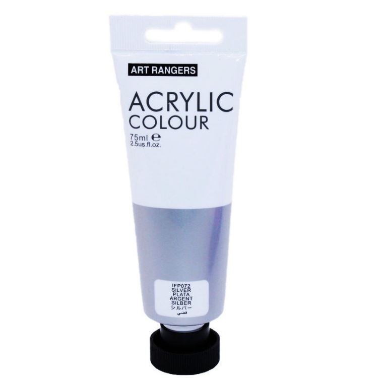 ACRYLIC CRAFT PAINT 75ML SILVER - Family book shop