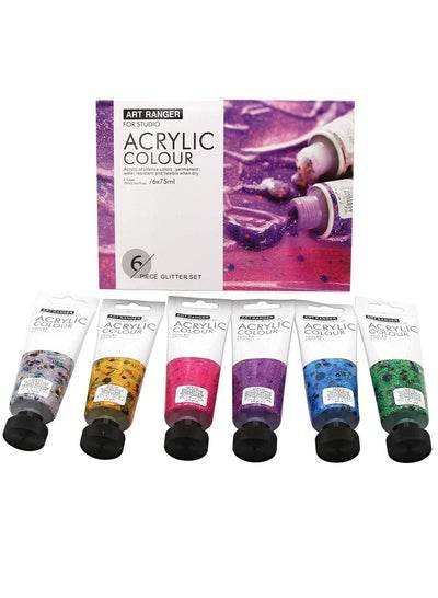 ART RANGERS Acrylic Color 22ml x 8 Color Glitter - Family book shop