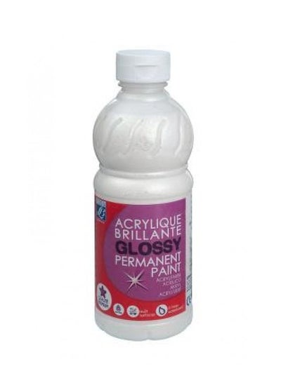 Acrylic Brillante Glossy Permanent Paint White Glitter Varnish - Family book shop