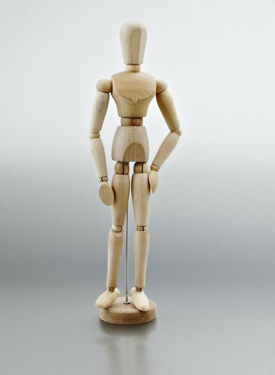 Artists Wooden Manikin Flexible Body Joints Human Male - Family book shop