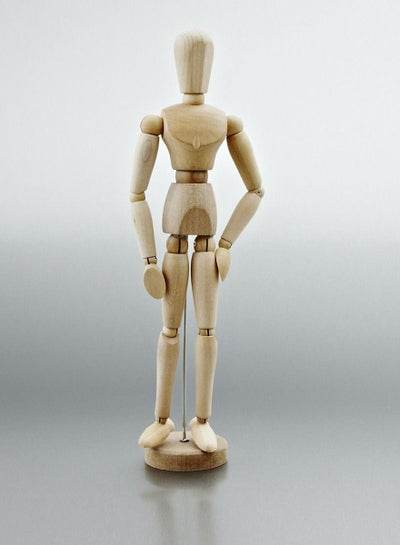 Artists Wooden Manikin Flexible Body Joints Human Male - Family book shop