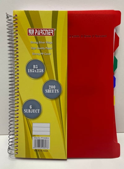 B5 6 SUBJECT PP NOTE BOOK - Family book shop