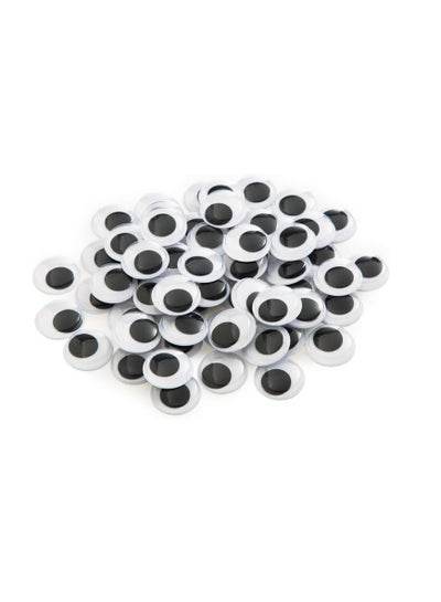 Black Wiggle Googly Eyes with Self Adhesive Round Plastic Sticker Eyes - Family book shop