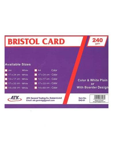 Bristol Card Paper Pack 4 Color - Family book shop