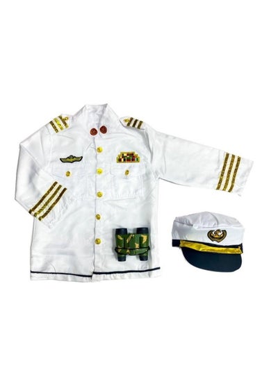 Captain Costume Set for Kids 3-8 Years Cosplay Dress Up Costume Party Supplies - Family book shop