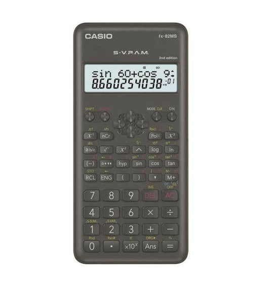Casio FX-82MS 2nd Gen scientific calculator showcasing essential Casio FX-82MS features for students and professionals