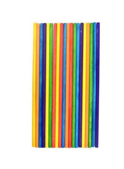 Colorful wooden sticks 15 cm, round wood sticks - Family book shop