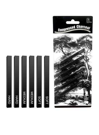 Compressed Drawing Charcoal Sticks for Sketching, Shading Black - Family book shop