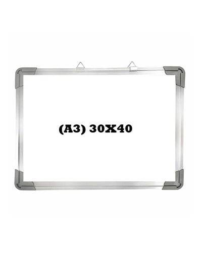 Double sided magnetic whiteboard A3 size 30x40 with sleek design for efficient planning and presentations